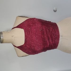 Silk Reversible Halter Crop Top